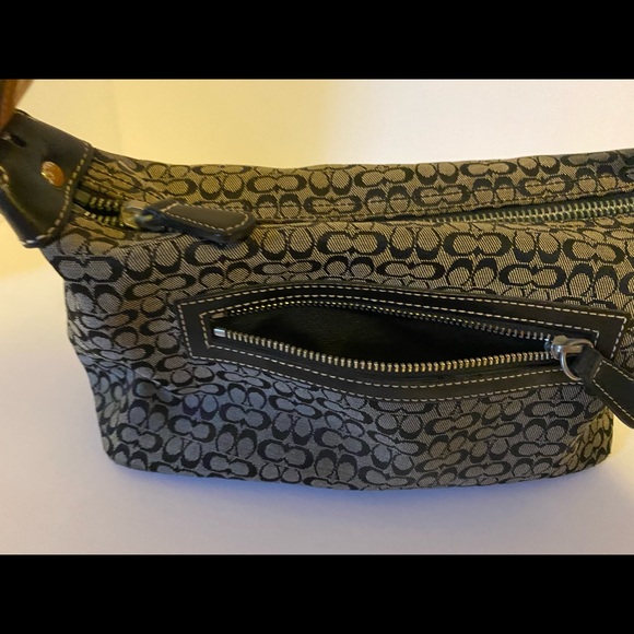 Vintage Coach circa 2000 small handbag black and gray - Picture 7 of 7